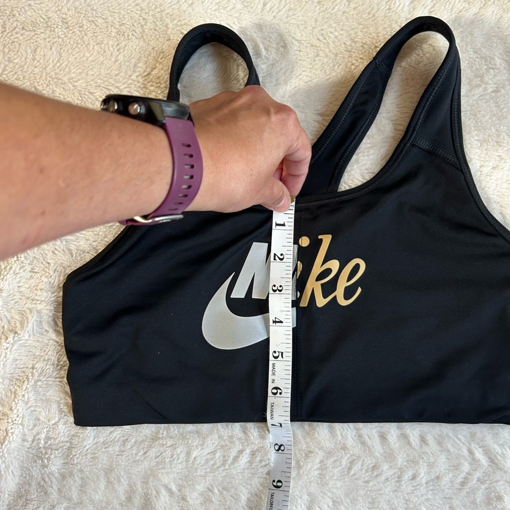 Nike Black Sports Bra Duo with Gold and Silver Accents - Picture 3 of 8